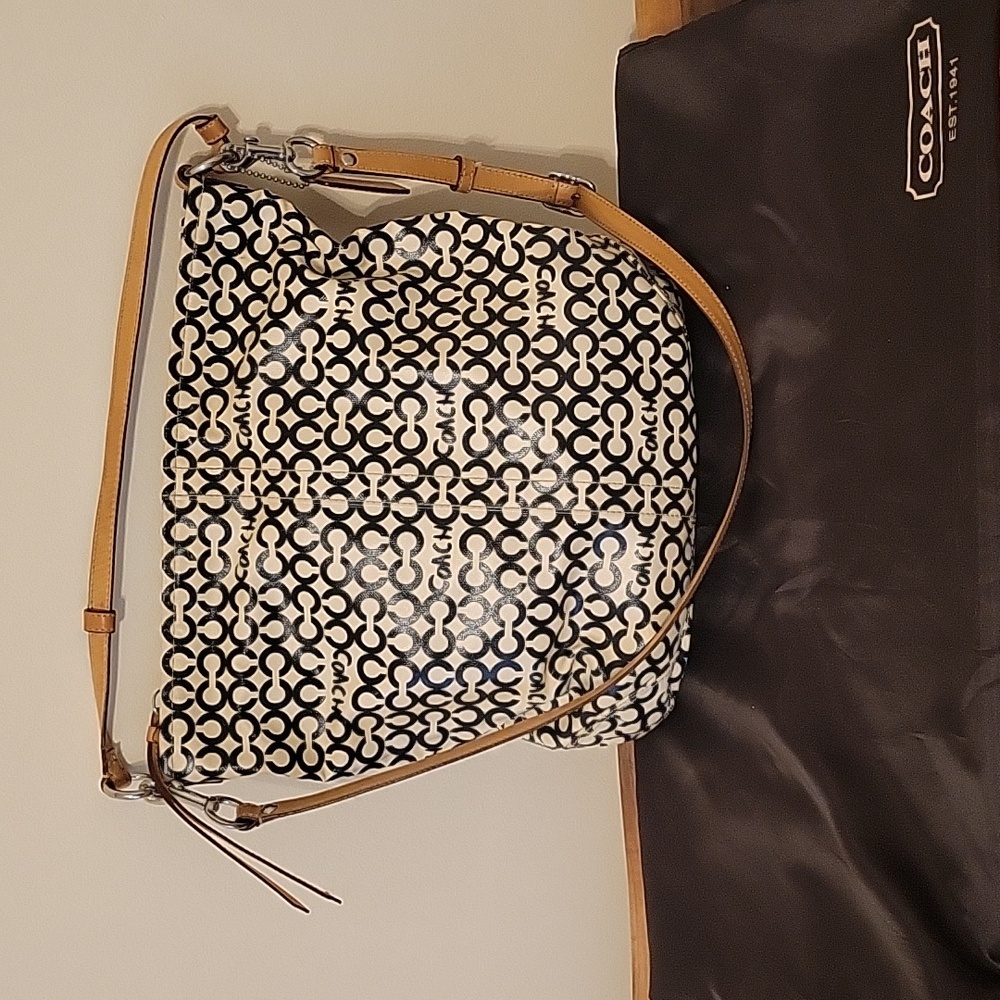Coach logo print convertible shoulder bag